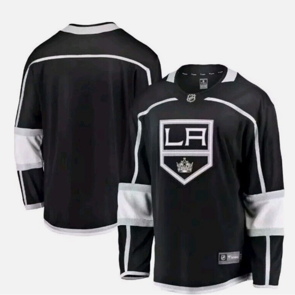 NWT Mens Fanatics Los Angeles Kings Breakaway Hockey Jersey Black Size Small